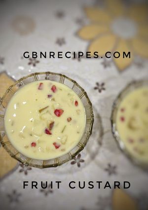 A picture of Fruit Custard.
