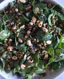 Σαλάτα με ροβίτσα και σπανάκι (Mung beans salad)