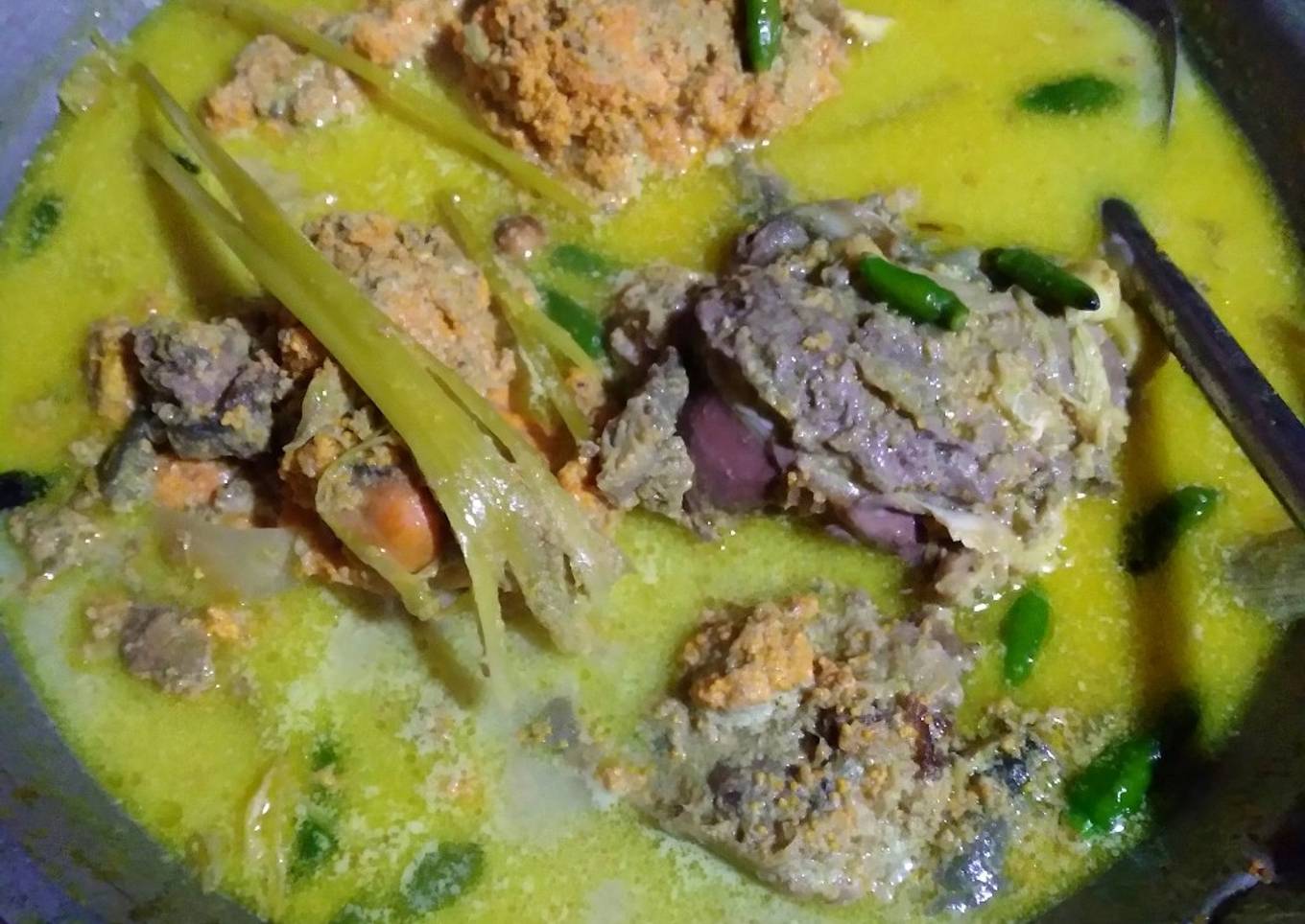 #jeroan ikan mas masak santan