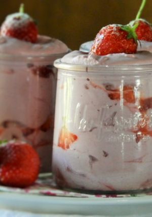 Une photo de Mousse de fraises