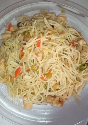 Foto resep Spaghetti Aglio olio Tuna Extra spicy