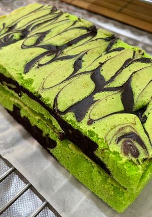 Foto resep Bolu pandan coklat
