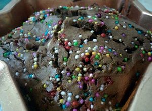 Una foto de Torta con mezcla de galletas sin azúcar (cookie cake)