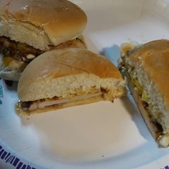 Pork Sandwich with Pickled Onions A picture of Pork Sandwich with Pickled Onions.
