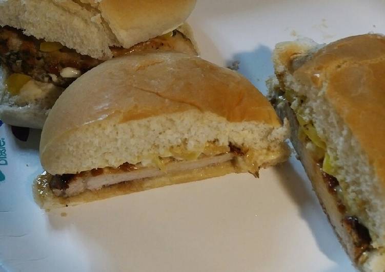 Recipe of Favorite Pork Sandwich with Pickled Onions