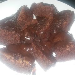 A picture of Oooey Gooey 'Nutella' Chocolate Hazelnut Brownie.