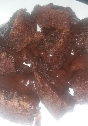 A picture of Oooey Gooey 'Nutella' Chocolate Hazelnut Brownie.