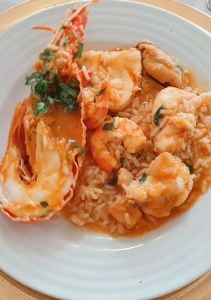 Foto de Arroz de marisco com lagosta