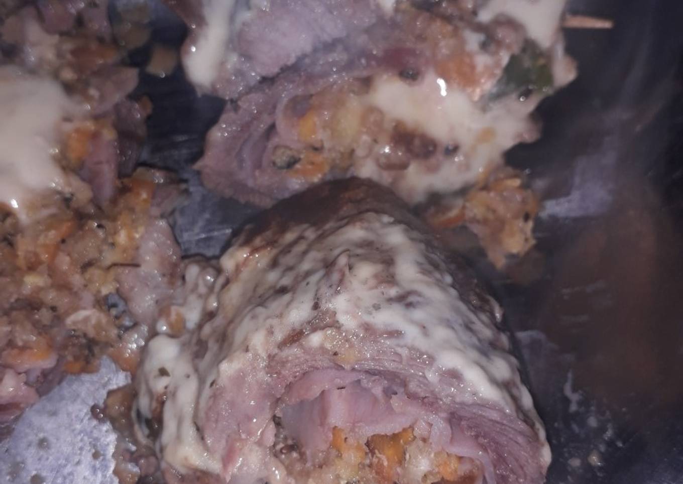 Rollitos de carne sabrosos