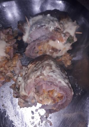 Una foto de Rollitos de carne sabrosos