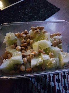 A picture of Cucumber and groundnut.