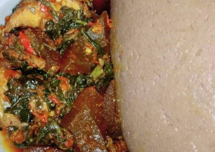 Recipe of Favorite Vegetable soup with wheat swallow Cooking Basics for Newbies