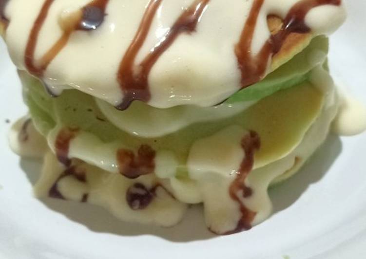 Pancake Pandan simple with creamcheese homemade