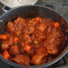 A picture of Chef Lesego's Oxtail Stew.