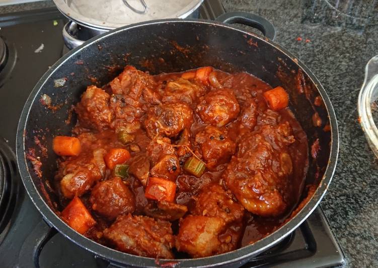 Steps to Make Homemade Chef Lesego&#39;s Oxtail Stew