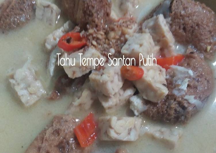 Resep Tahu Tempe Santan Putih Anti Gagal