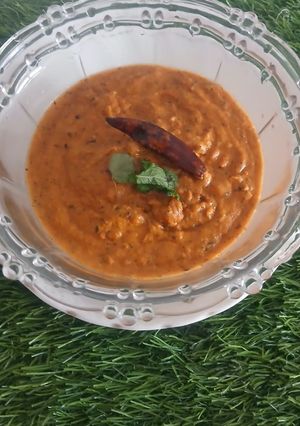 A picture of Kara chutney, for South Indian.