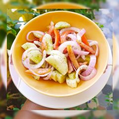 A picture of Cucumber and Tomato Salad.