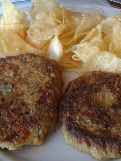 Una foto de Hamburguesas vegetales con brotes de soja