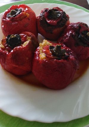 Una foto de Pimientos rellenos de retales