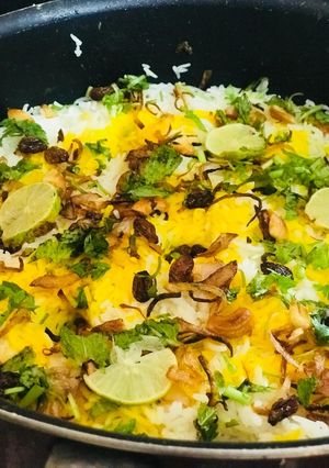A picture of Prawns biriyani.