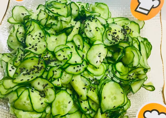 Japanese pepino curtido con ajonjolí! Receta de yenit julia tajiri- Cookpad