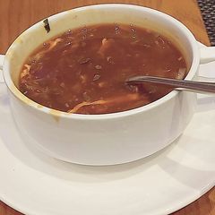 Hot and sour soup A picture of Hot and sour soup.