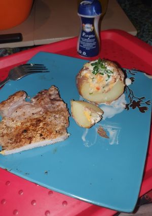 Una foto de Papas relleno gringo