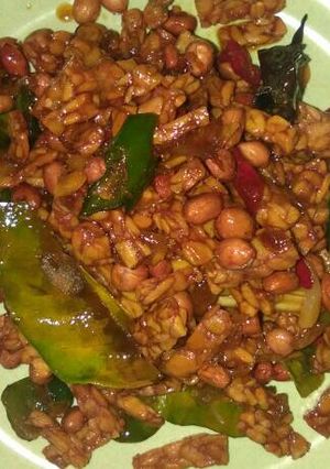 Foto resep Kering tempe dan kacang pedas manis