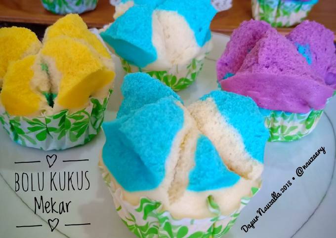 Resep Bolu Kukus Mekar (No Soda, BP &amp; All In One Method) Anti Gagal