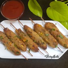 A picture of Sweet Corn-Fenugreek Leaves Kebabs (Airfryer).