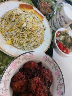 عکسی از دستور کباب مرغ با سس رب انار (خورشت فوری)