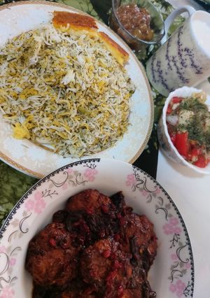 عکسی از دستور کباب مرغ با سس رب انار (خورشت فوری)