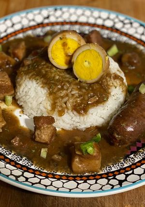 A picture of Braised Pork Belly & Sausage.