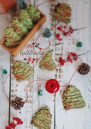 Une photo de Meringues sapin de noel