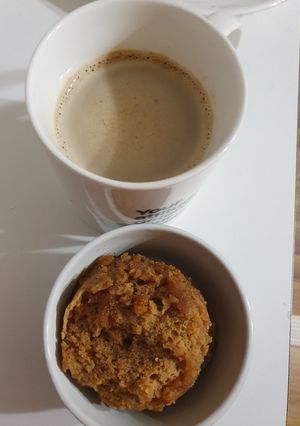 A picture of Peanut butter mug cake in 2 mins.