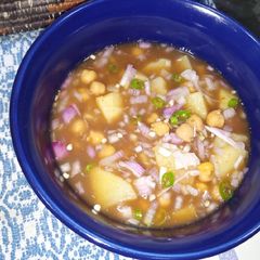 A picture of Sweet Tamarind Chickpea Chaat.