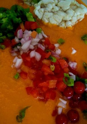 Una foto de Crema fría de zanahorias!❤💕