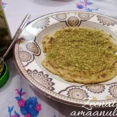 A picture of Za'atar Lachcha Paratha.
