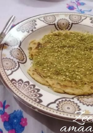 A picture of Za'atar Lachcha Paratha.