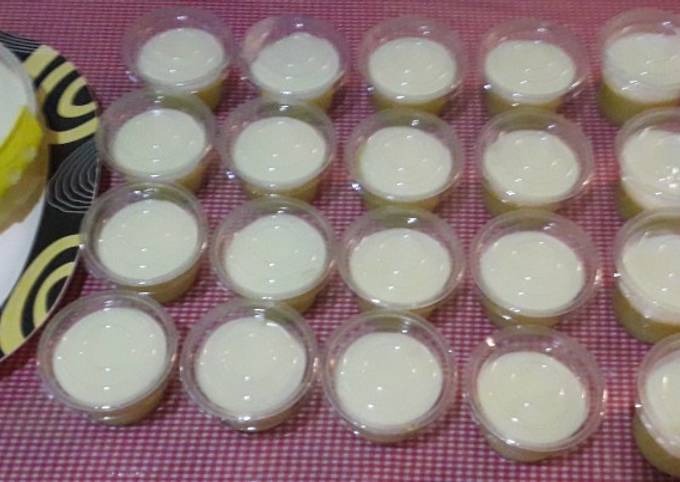 Puding buah melon simpel