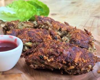 Easy Fast Cooking Rissoles with apple and cheese Delicious and Healthy