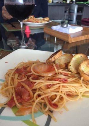 Una foto de Pasta al chorizo