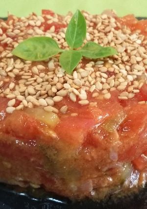 Foto principal de Tartar de tomate y jamón serrano