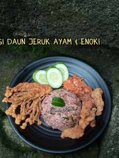 Foto resep Nasi Daun Jeruk Ayam & Enoki