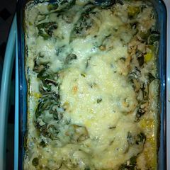A picture of Mushroom Swiss Chicken.