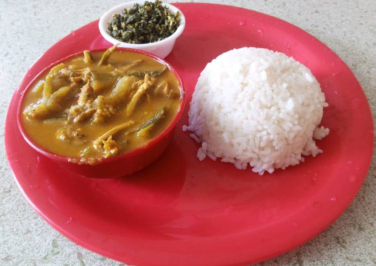 Homemade Spicy roasted coconut fish curry