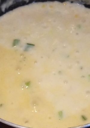 Foto resep Soup Cream keju jagung (eating clean)