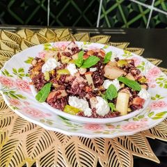 A picture of Black Rice, Fruits and Nuts Salad.