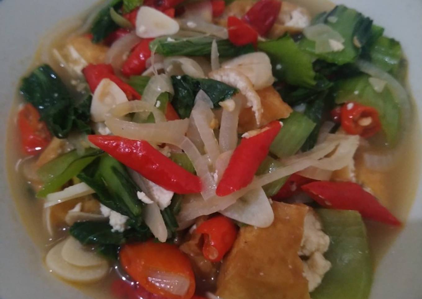 Tumis Pakcoy Tahu